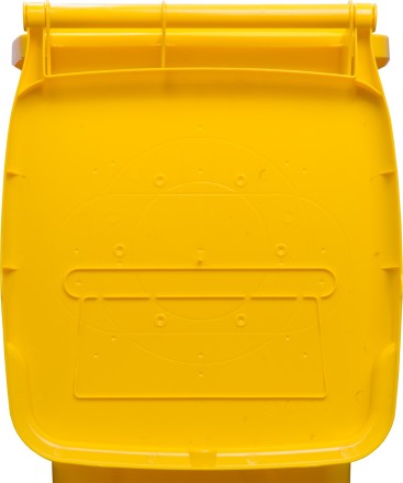 Пластиковый мусорный контейнер с крышкой, 120л, на колёсах, цвет: зеленый