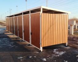 Контейнерная площадка КП13, 4500x1700x2000 мм, золотой дуб