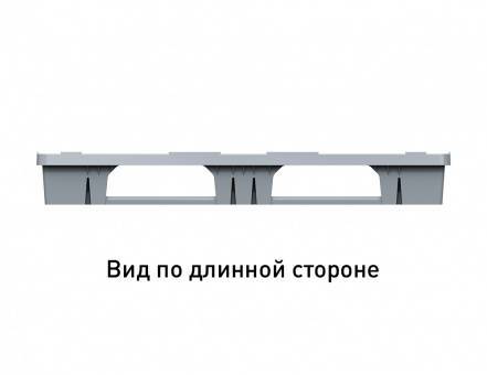 Паллет (поддон) пластиковый перфорированный вкладываемый на 3-х полозьях, 1200х800х150 мм, серый [02.122.91.T204]