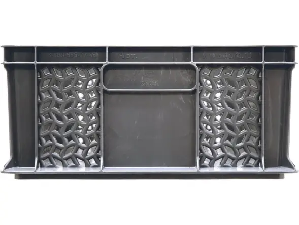 Ящик пластиковый сплошной, 600x400x180 мм, 35 л, серый [706.02.02]