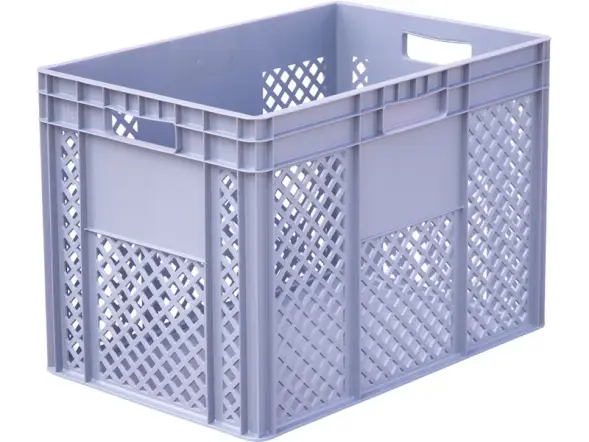 Ящик пластиковый перфорированный, 600x400x420 мм, белый [942.01.03.03]