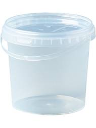 Ведро пластиковое с крышкой, 1 л, прозрачный [5069]