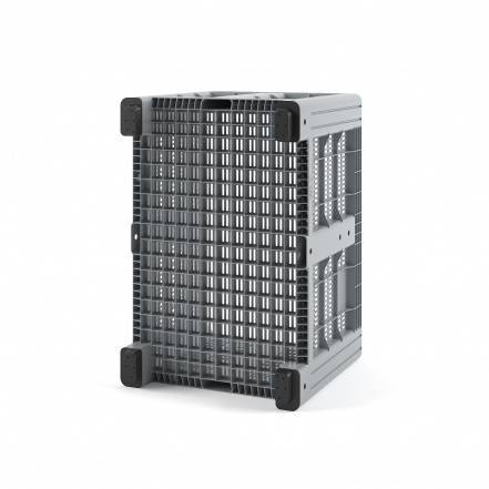 Крупногабаритный перфорированный пластиковый контейнер на ножках IBOX, 1200х800x800 мм, серый [11.602.92.PE.C10]