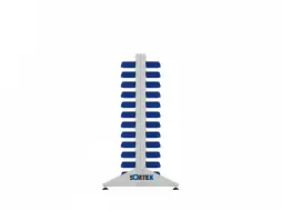 Стеллаж для пластиковых лотков ДВК SORTEX двухсторонний 1500x1000x800.01