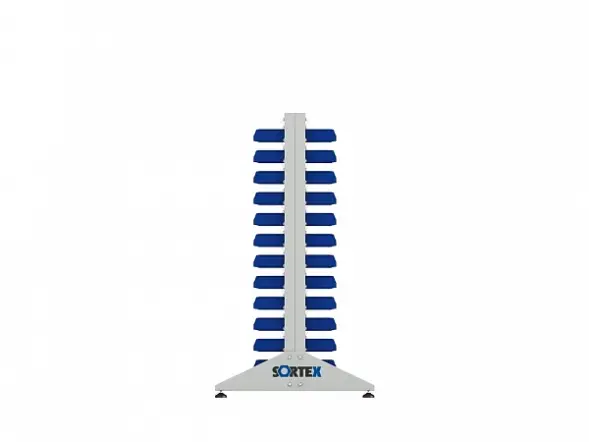 Стеллаж для пластиковых лотков ДВК SORTEX двухсторонний 1500x1000x800.01
