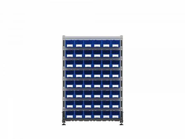 Стеллаж для пластиковых лотков ДВК SORTEX двухсторонний 1500x1000x800.02