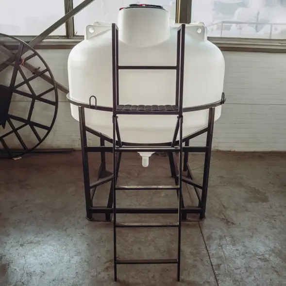 Емкость ЦКТ 3000 л с патрубком 160мм с фланцем под плотность до 1,2 г/см3 белая в обрешетке