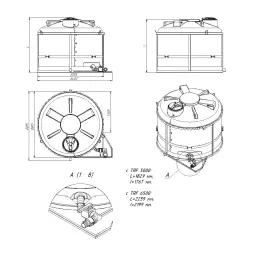 Комплект ПОЛНОГО слива с краном G3 на одну емкость TRF