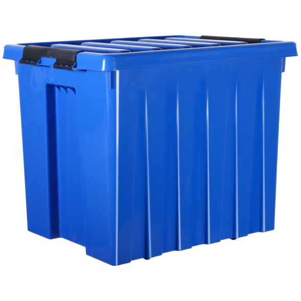 Контейнер с крышкой и клипсами Rox Box Original, 50 л, 500x390x400 мм, синий [050-00.06]