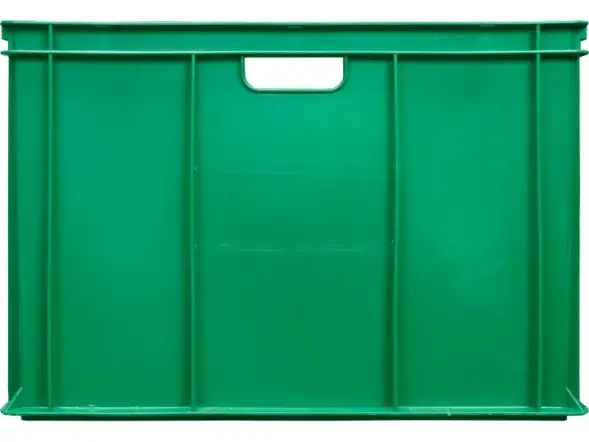 Ящик пластиковый сплошной, 600x400x410 мм, 84 л, зеленый [203-2]