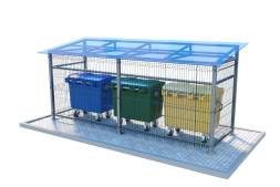 Контейнерная площадка открытого типа из 3D-панелей КП22, 4500x2000x2500 мм