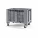 Крупногабаритный перфорированный пластиковый контейнер на колесах IBOX, 1200х800x800 мм, серый [11.602.92.PE.C13]