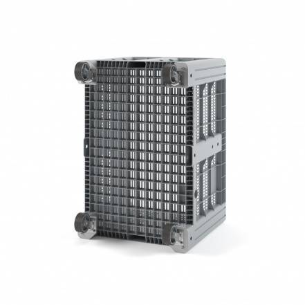 Крупногабаритный перфорированный пластиковый контейнер на колесах IBOX, 1200х800x800 мм, серый [11.602.92.PE.C13]