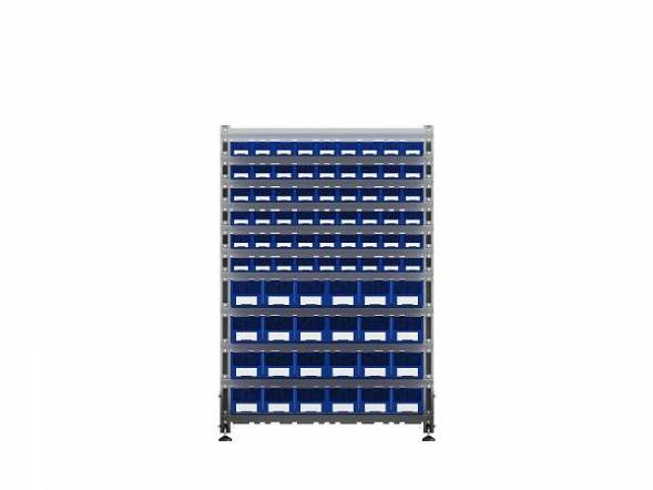 Стеллаж для пластиковых лотков ДВК SORTEX двухсторонний 1500x1000x800.04