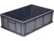 Ящик пластиковый сплошной, 600×400×180 мм, 35 л, серый [706.03.02]