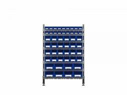 Стеллаж для пластиковых лотков ДВК SORTEX двухсторонний 1500x1000x800.06