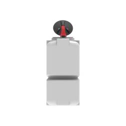 Емкость пластиковая для воды и дизельного топлива ST 2000 л с патрубками d100мм и откидной крышкой под плотность вещества до 1.0 г/см3, белый