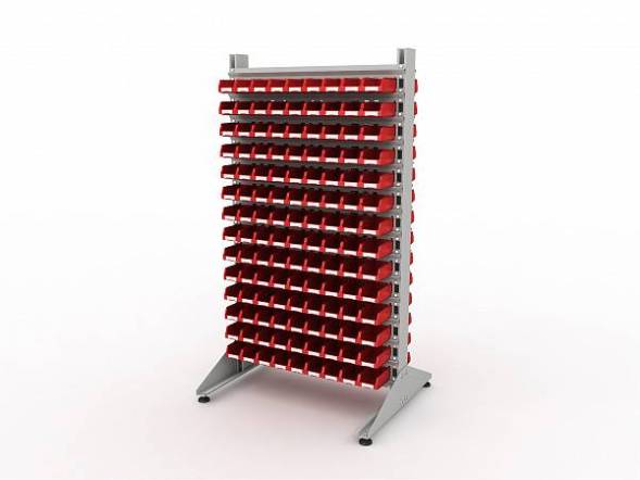 Стеллаж для пластиковых лотков ДВК SORTEX двухсторонний 1800x1000x800.01