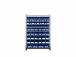 Стеллаж для пластиковых лотков ДВК SORTEX двухсторонний 1500x1000x800.05