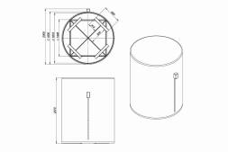 Емкость T 5000л синяя с утеплением и поддоном