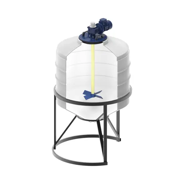 Емкость ФМ 500 белая в обрешетке N с лопастной мешалкой