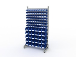 Стеллаж для пластиковых лотков S-BOX односторонний 1800x1000x450.04