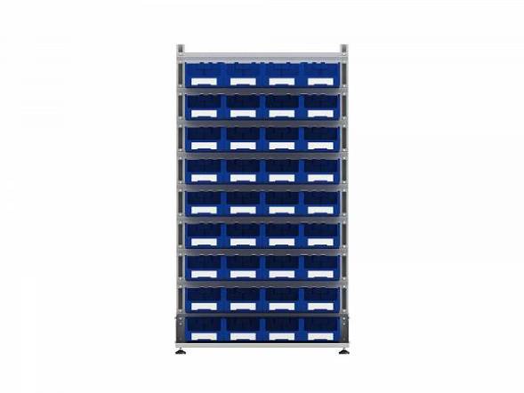 Стеллаж для пластиковых лотков ДВК SORTEX двухсторонний 1800x1000x800.03