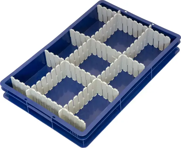 Ящик пластиковый сплошной, 600x400x75 мм, 15 л, зеленый [424]