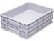 Ящик пластиковый сплошной, 400×300×75 мм, 6.4 л, серый [700.03.02 М ГД]
