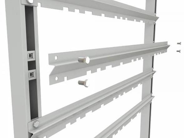 Стеллаж для пластиковых лотков ДВК SORTEX двухсторонний 1800x1000x800.06