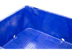 Крупногабаритный пластиковый контейнер сплошной на 2-х полозьях с 2 сливными пробками СП2 BoxPallet, 1200х1000х580 мм, синий [10-100-ОА-ACE-2 (580) 2хСП2]