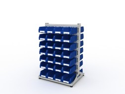 Стеллаж для пластиковых лотков S-BOX двухсторонний 1500x1000x800.03
