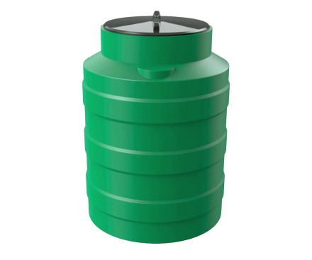 Емкость пластиковая V 100 литров, для воды, жидкостей и топлива, зеленая
