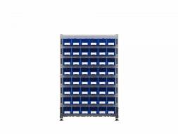 Стеллаж для пластиковых лотков ДВК SORTEX односторонний 1500x1000x450.02