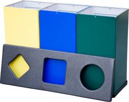 Урна для раздельного сбора мусора 3 х 80 литров