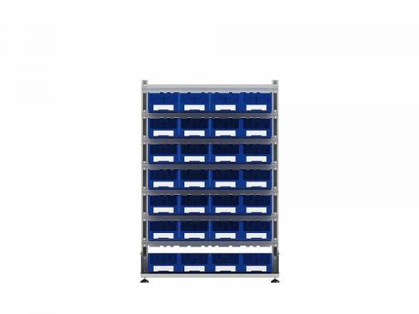 Стеллаж для пластиковых лотков ДВК SORTEX односторонний 1500x1000x450.03