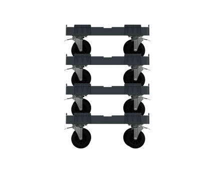 Пластиковая тележка 600х400 мм для ящиков (с отверстием) усиленная