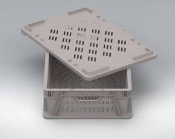 Пластиковая перфорированная крышка к прямому ящику 600х400