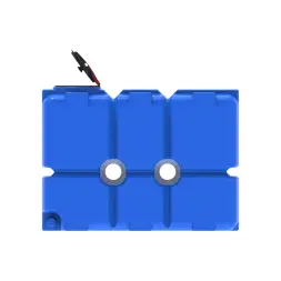 Емкость ST 2000л с патрубками 100мм под плотность до 1.5 г/см3 с откидной крышкой синяя