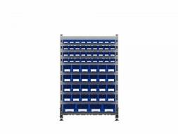 Стеллаж для пластиковых лотков ДВК SORTEX односторонний 1500x1000x450.05