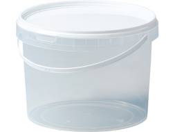 Ведро пластиковое с крышкой, 2.75 л, прозрачный [5087]