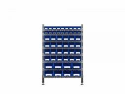 Стеллаж для пластиковых лотков ДВК SORTEX односторонний 1500x1000x450.06