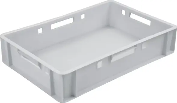  Ящик пластиковый сплошной Е1 (евроформат), 600x400x120 мм, 25 л, белый [205 м]