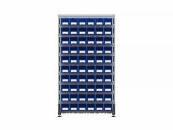 Стеллаж для пластиковых лотков ДВК SORTEX односторонний 1800x1000x450.02