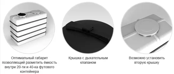Емкость K 3000л под плотность до 1.2 г/см3 белая с откидной крышкой в обрешетке
