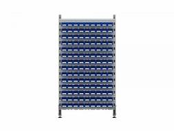 Стеллаж для пластиковых лотков ДВК SORTEX односторонний 1800x1000x450.01