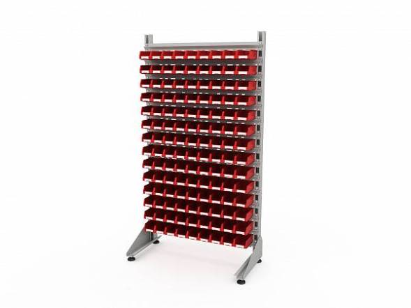 Стеллаж для пластиковых лотков ДВК SORTEX односторонний 1800x1000x450.01