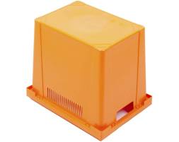 Ящик пластиковый с перфорированными стенками для цветов, 400х300х350 мм, оранжевый [400300350-01]