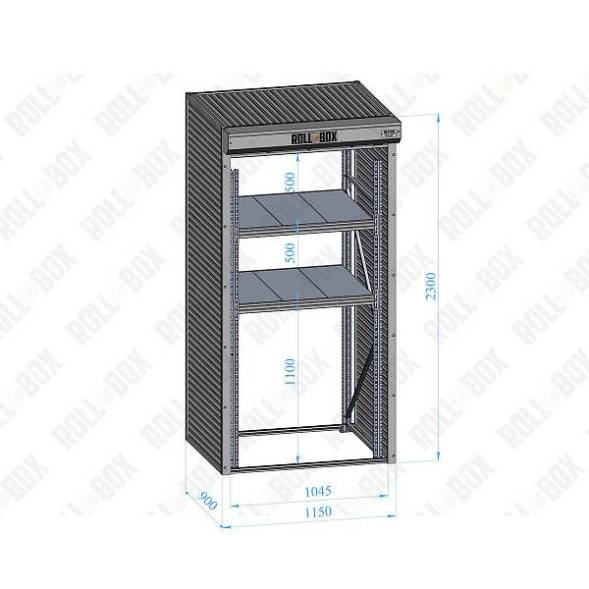 Шкаф уличный ROLL‑BOX DESIGN-VILLAGE 23.115.090-V1 (№1)