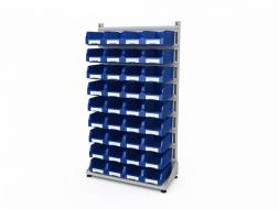 Стеллаж для пластиковых лотков ДВК SORTEX односторонний 1800x1000x450.03